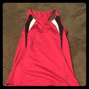 Pink Exercise Razor-back Top